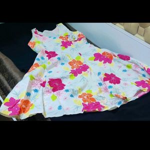 Floral Print Frock For Kid Girl.. 💯 Cotton..