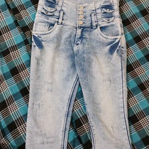 A Blue Shaded Denim Jeans