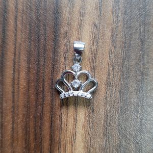 Pure Silver Crown Pendant