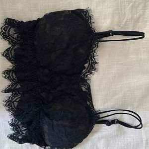 Da Intimo Padded Black 30B Net Night Wear Top