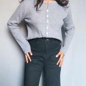 Cropped Button knit Cardigan