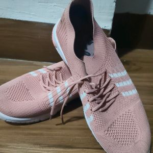 peach casual shoes