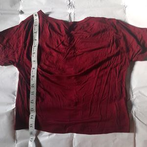 Gucci Maroon Fitted Crop Top Girl's Women Xs Tee