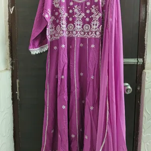 New Unused Anarkali Thread Embroidery Suit