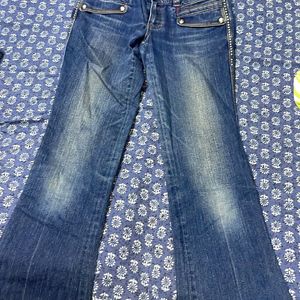 Blue Denim Bootcut Jeans