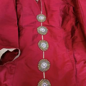 Beautiful  Anarkali Red Suit 🤩