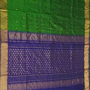 Green And Blue Silk Saree