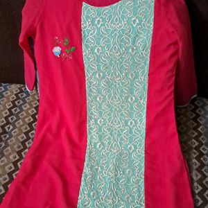 Georgette A LINE kurti (used)