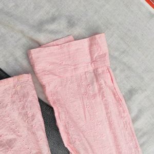Light Pink Chikankari Fitted Shirt