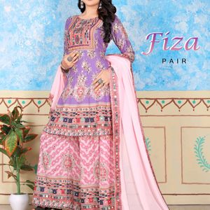 FIZA HEAVY ANARKALI DESIGNER SARARA PAIR •••