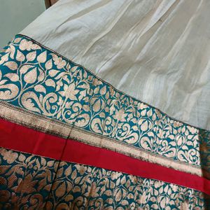 Unused Moti/off white colour Anarkali suit