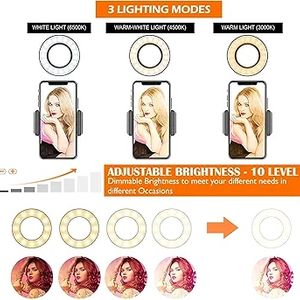 Selfie Ring Light with Adjustable Phone Holder