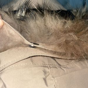 Jacket With Detachable Cap and Fur