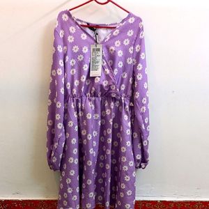 Lovely Purple Floral Dress