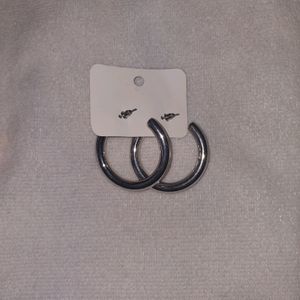 Gold Triple Hoop & Silver Earrings