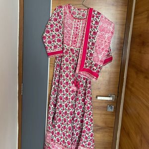 Anarkali With Pant And Dupatta