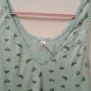 Vest Top With Lace Trim