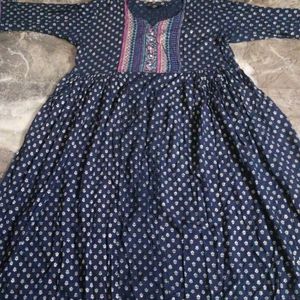 Blue XXL Anarkali Kurtis.