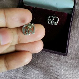 925 Hallmark Silver Elephant Earrings