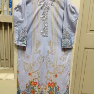 Pakistani Kurta & Dupatta With Patchwork