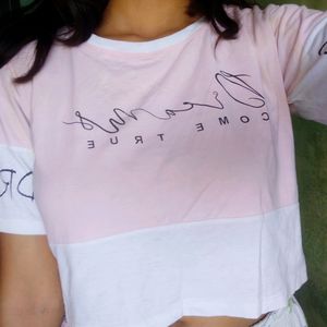 Cute pink crop top