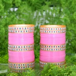 Unique Pink Colour Bridal Chura