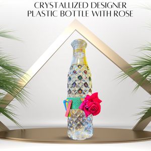 Crystallized designer plastic bottle