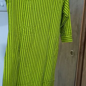 Beautiful Office wear Olive Green Half Sleeve Kurti