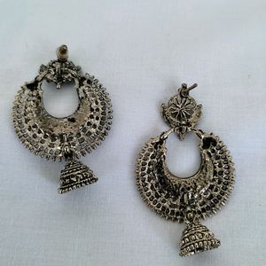 Silver Mirror Jhumka