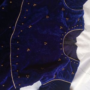 Navy Blue Velvet Dress