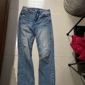 h&m blue straight fit vintage jeans