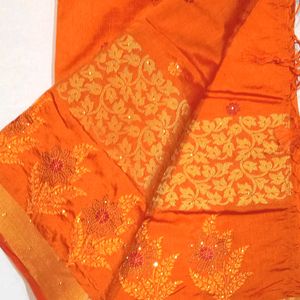 Orange Silk Sare