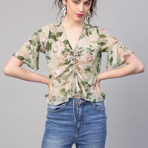 Sassafras Floral Georgette Top