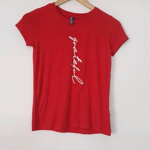 Red Printed T-Shirt(Women's)