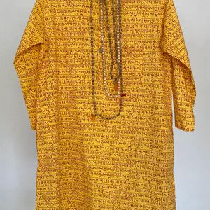 2 Combo Yellow Handblock Printed Cotton Top, Tuni