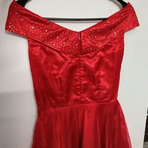 Custom Stitched Red Gown