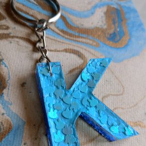 Handmade Resin Alphabet Keychains