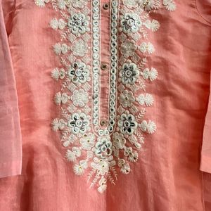 Baby Pink Plazo Suit With Dupatta