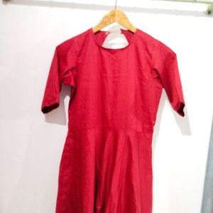 Beautiful Red Colour Frock For Girls