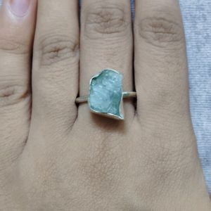 Aquamarine Rough Stone Ring