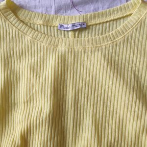 zara yellow top