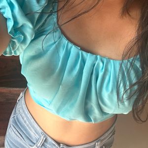 Pricee Dropped For Blue Knot Crop Top