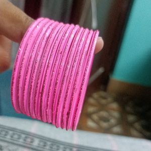 Selling Bangles Set Pink Colour Party Wear