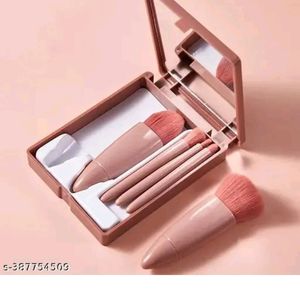 Cute Make-up Brushes Set Of 5 With Mirror