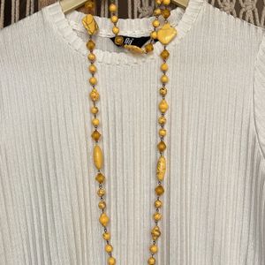 Super long beaded necklace