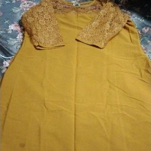 Beautiful Mastured Colour Soft Netted Long Kurti