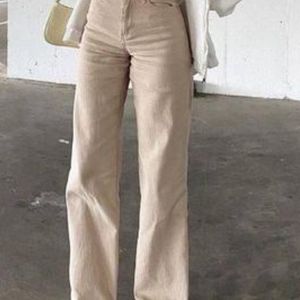 H&M Wide Leg Beige Jeans