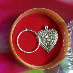 Pure Silver Locket, Ring Free