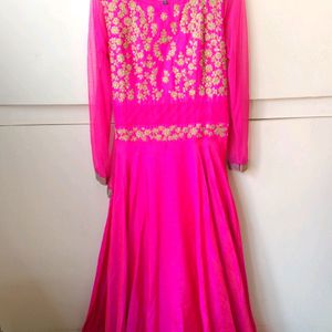 Ethnic Gown With Dupatta And Legging