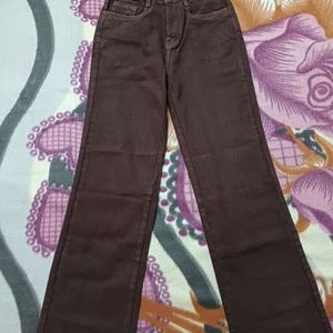 Brown Wide Leg Jeans